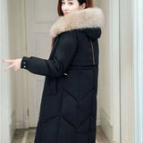 New Down Cotton Padded Clothes Women's Middle And Long Winter Clothes Cotton Padded Clothes Thickened Knee Cotton