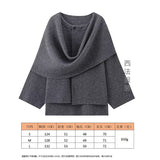 Winter New Women Equipped With Scarf Long-Sleeved Blended Coat Loose Temperament