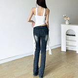 2024 Summer New Women's Fashion Pure Color Fashion Sexy Hanging Neck Umbilly Tied With Chest Small