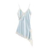Homemade New Women's Clothing Series Lace Asymmetric Dress