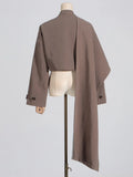 Toloer Personality Suit Jacket Female 2024 Summer New Long Sleeve Short Jacket Advanced Sense Shawl Style Small Suit-Outfit
