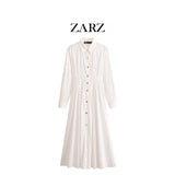 Homemade New Women's Classic Clip Long-Sleeved Muffin Dress