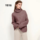 Autumn Winter Women Knitted Turtleneck Wool Sweaters 2021 Casual Basic Pullover Jumper Batwing Long Sleeve Loose
