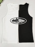 tank top with Landmark logo in white or