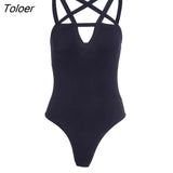 Sexy Hollow Out Star Bodycon Bodysuit Black Bodysuit Women Summer Bandage Star Gothic ness Body Lady Casual
