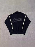 Meitao New Alphabet Street Men And Women Loose Zipper Cardigan Flanged Sweater Jacket-Outfit