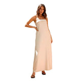 Summer New Solid Color Wrapped Breast Temperament Vertebry Dress Dress Dress