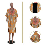 Toloer New Women's Casual Short Sleeve Knitted Long Coat-Outfit