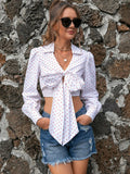 Dot Tie Front Cropped