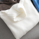 autumn Winter casual cashmere oversize thick Sweater pullovers Women 2021 loose Turtleneck women's sweaters
