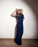 Spring And Summer Skin Retro Shawl Folding Feeling Straight Dress