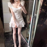 Version Of Women's Waists Thin Fashion Temperament Square Neck Fashion High-End Explosion Design High-Rise