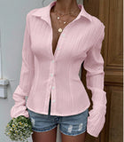 Button Cuffs With Long-Sleeved Lace-Up