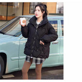 Winter 2024 New Korean Version Of The Cotton-Padded Jacket Hooded Down Cotton-Padded Jacket Students Lady Cotton-Padded Jacket Fashion Jacket Short-Outfit