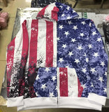 Flag Hoodie Men's And Women's Hoodie Sweatshirts For Couples Wearing Hoodie