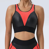 Toloer Tight Yoga Set Spell Net Sexy Sports Bra And Hip Pants Fitness Two Sets-Outfit