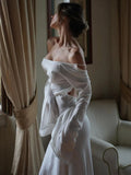 Sexy Bareback Dress Knitted Thin Autumn And Winter 2025 Holiday