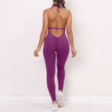 Toloer One-Piece Quick-Dry Tight Yoga Pants Breathable Women's Wrinkled Peach And Butt Gym Pants-Outfit