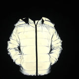 Winter New Large Size Reflective Cotton Clothes For Men And Women Night Bread Coat Fashion Padded Clothes-Outfit