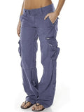 Low Waist Baggy Parachute Cargo Pants-Outfit