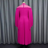 Personality Shawl Collar Collar Folding Skirt Large-Size Temperament Style Party A-Shaped Skirt