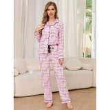Toloer Clothes, Autumn And Winter Striped Cardigan, Long Sleeves And Trousers, Two Sets Of Pajamas Woman-Outfit
