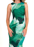 Women's Clothing 2025 Spring And Summer Women's Temperament Sexy Print Slim Waist Thin Senior Dress