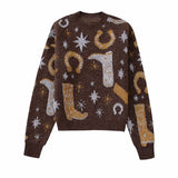 Women's Round-Necked Knitted Sweater