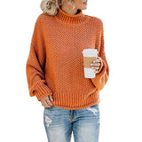 Sweater Female Autumn Winter Knitted Women Sweater Pullover Female Tricot Jersey Jumper Femme High Collar Women