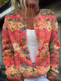 New 3D Printed Women's Cardigan Knitted Jacket Spring Autumn Shirt