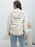 Down Cotton Jacket 2023 New Female Winter Thick Cotton-Padded Jacket Burst Bright Color Standing Collar Cotton-Padded Coat-Outfit