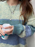 Color Block Striped Sweater-Outfit