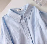 And Autumn Milk Yellow Cotton Polo Collar Sunscreen Shirt Women Loose Long-Sleeved Shirt Jacket Solid Color Air Conditioning Shirt