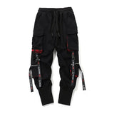 Pants Tide Brand Harlan Straps Trousers Men's Korean Version Of Hip-Hop Personality Loose Street Trend-Outfit