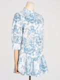 Style Print Top + Skirt Women Spring 2025 New Two Sets Of High-End Comfortable Casual Fashion