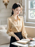Toloer Luxury High-End Champagne Color Color Color At-Alcoat Dress Female Spring French Polo Collar Acetic Acid-Singing Noodles Professional