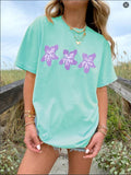 Print A Wide-Cut Short-Sleeved Women's T-Shirt Large Version Of Casual T-Shirt