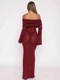 Summer New Solid Fashion Word Long Dress Dress Dress