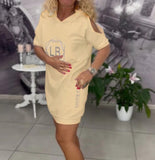 Women's Summer New Printed Hooded Letter Pocket Loose