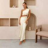 Sexy Dress Holiday Dress Pure Color Print With Skirt Dress Summer Women's Sense Women's