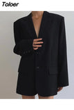red and black suit coat women's spring and Autumn New Korean version loose and casual, showing trend thin and small