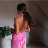 Flower Printed Strap Beach Maxi Dress-Outfit