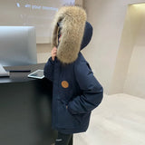 Raccoon Big Hair Collar Overalls Down Jacket Female 2024 Winter Fashion Thickened Couples Frost Resistant Outdoor Assault Jacket-Outfit