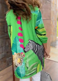 Leopard Print Shirts Women Spring Summer Fashion Button Long Sleeve Shirts For Women 2023 Boho Beach Long Shirt Top Femme-Outfit