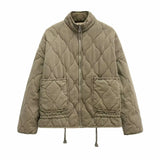 And Winter New Women's Zipper Double Pocket Three-Color Cotton Cotton