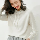 Toloer New Long-Sleeved Hoodie Sweater Women's Pullover Hoodie Loose Casual Short Top Hoodie Bottom Sweater-Outfit