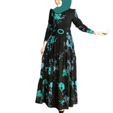 East New Printing Mid-Rise Four-Color Temperament Commuting Four-Sided Bullet Printing Without Velvet Dress
