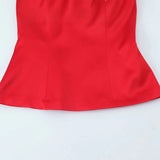 And White Tsets 2025 Spring And Summer Shoulder Repair Silk And Silk Textured Back Zipper Short Vest
