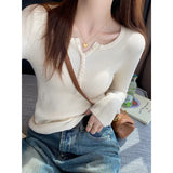 Sense Korean Version Of The Sweater Women's Autumn And Winter New Jacket High-End Match Inside The Bottom Shirt Wearing Knitted Top