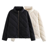 And Winter New Twill Quilt Cotton Jacket Jacket With Long Sleeves To Keep